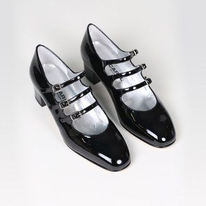 NEW CAREL KINA Black Patent Leather Mary Janes